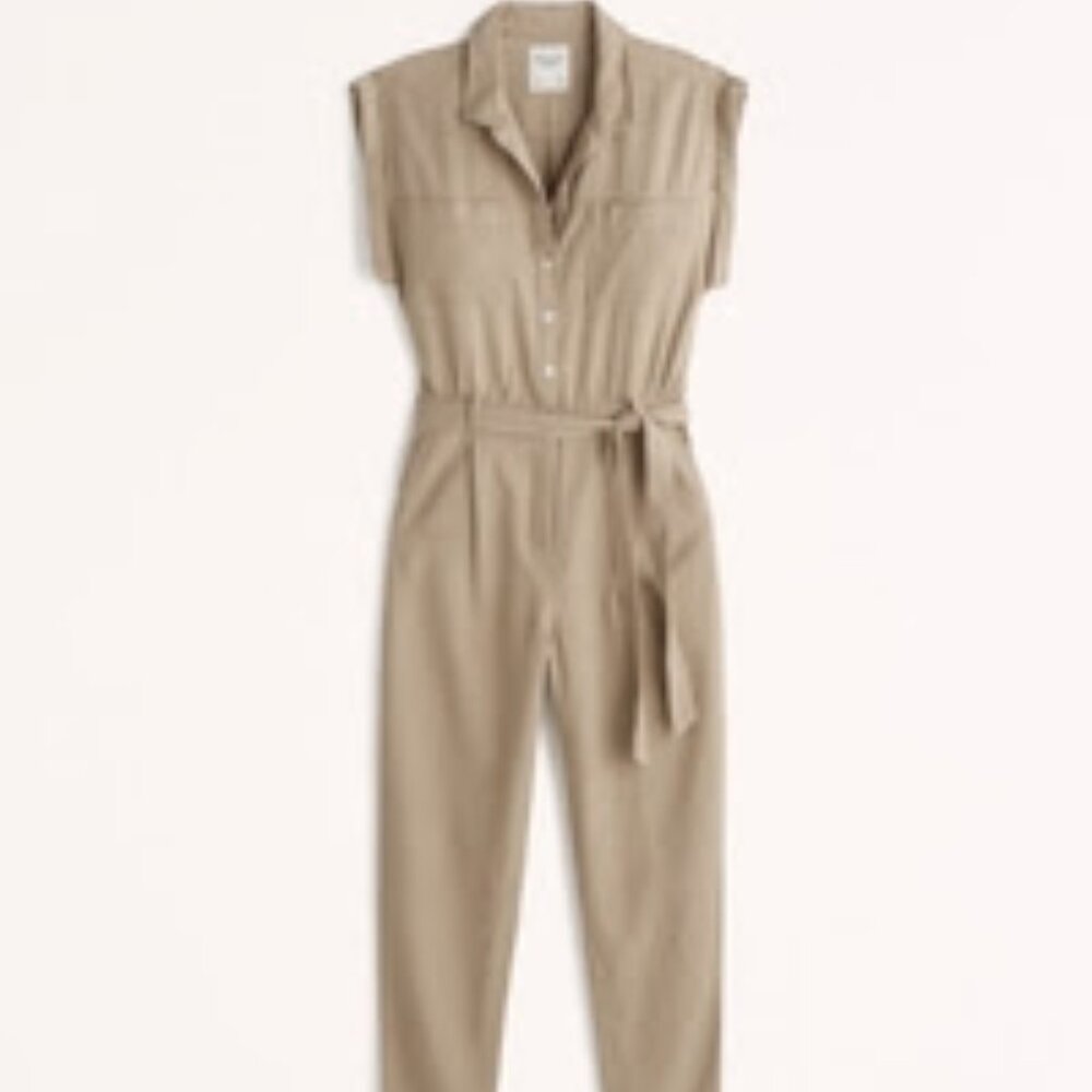 Abercrombie jumpsuit xs petite - tan